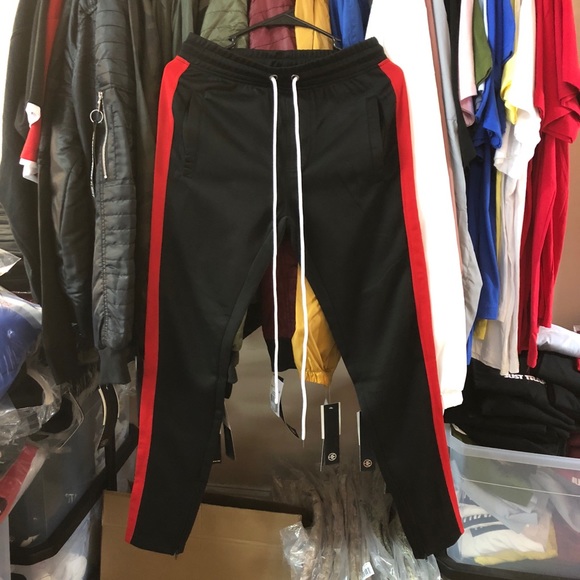 Other - Track Pants - Black/Red Other - Track Pants - Black/Red